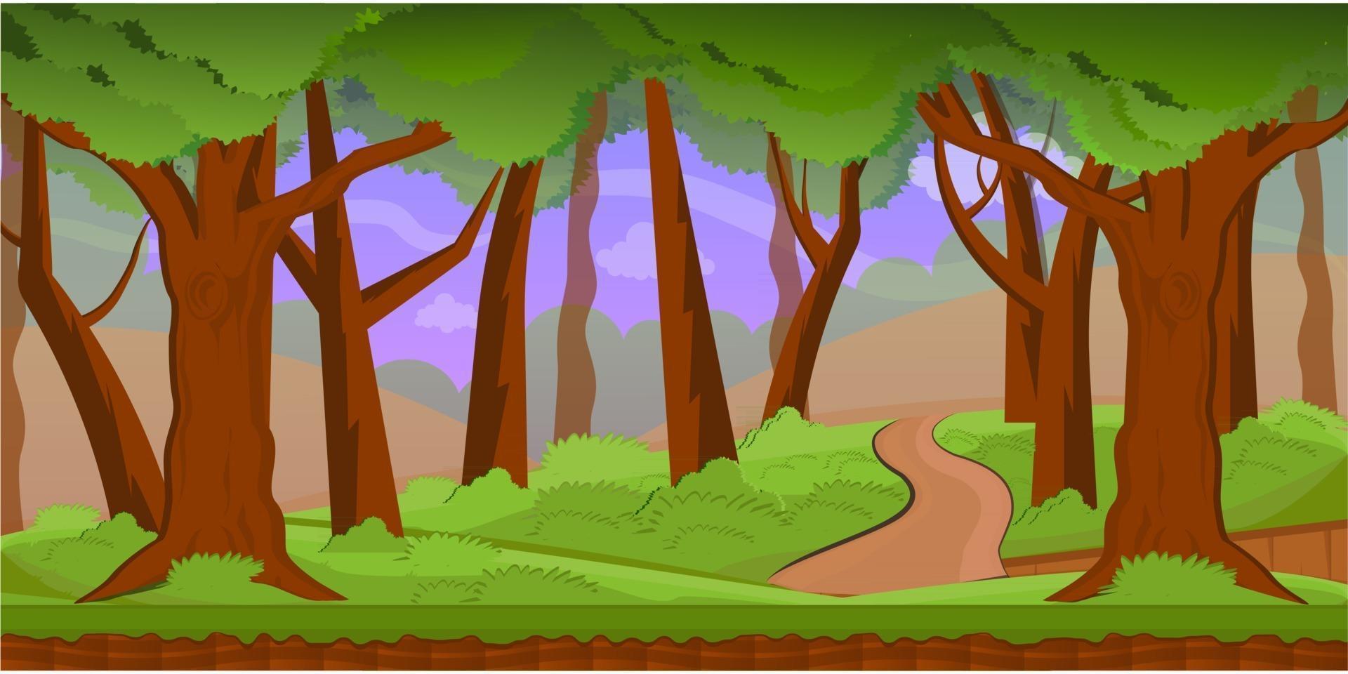 bosque de fondo verde vector