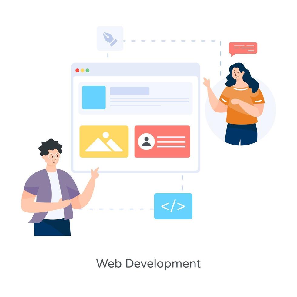 desarrollo y programación web vector