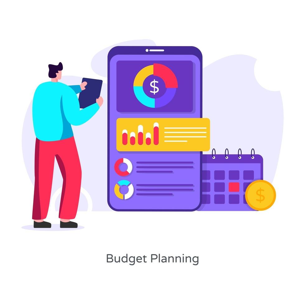 Financial Budget Planning vector