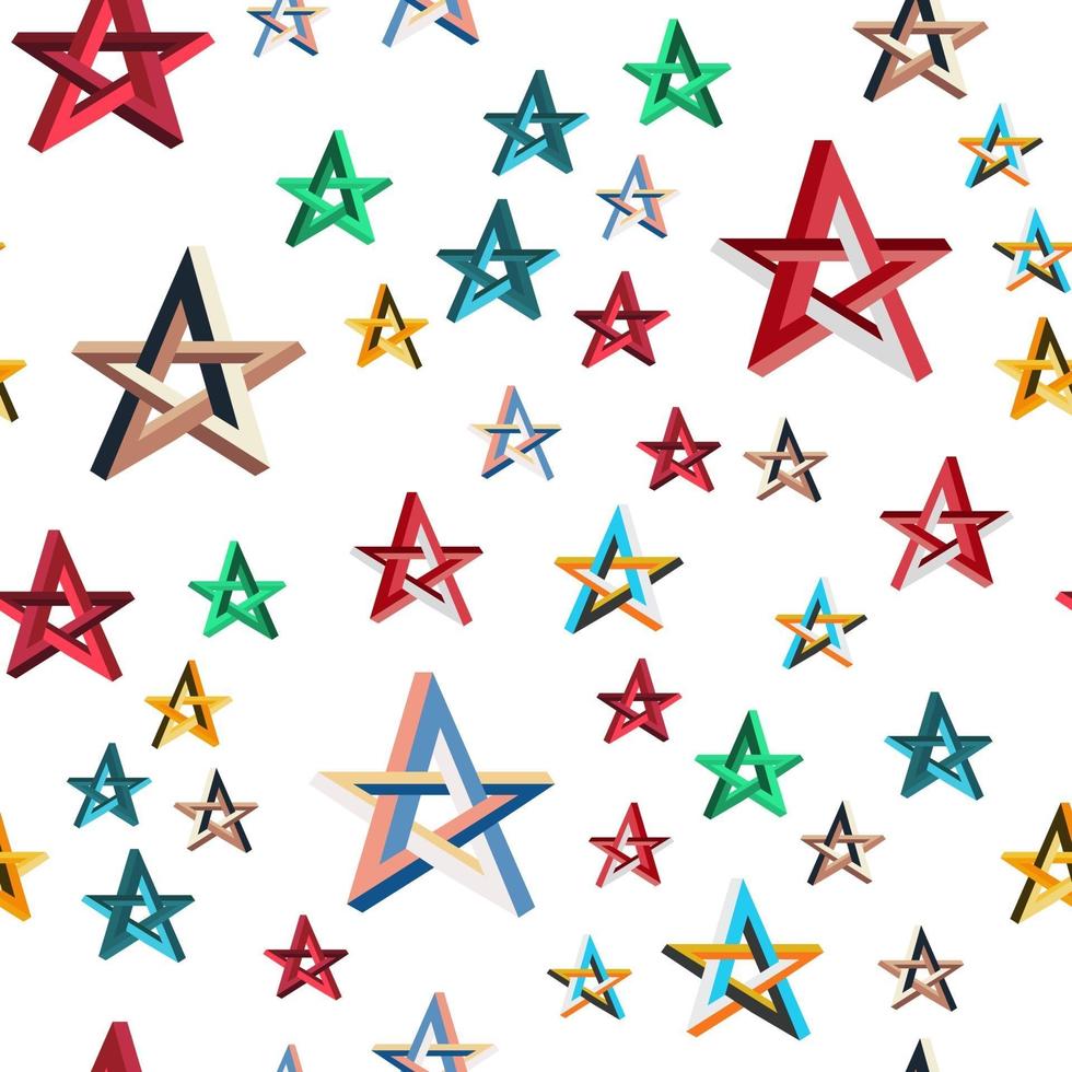 impossible star seamless pattern vector