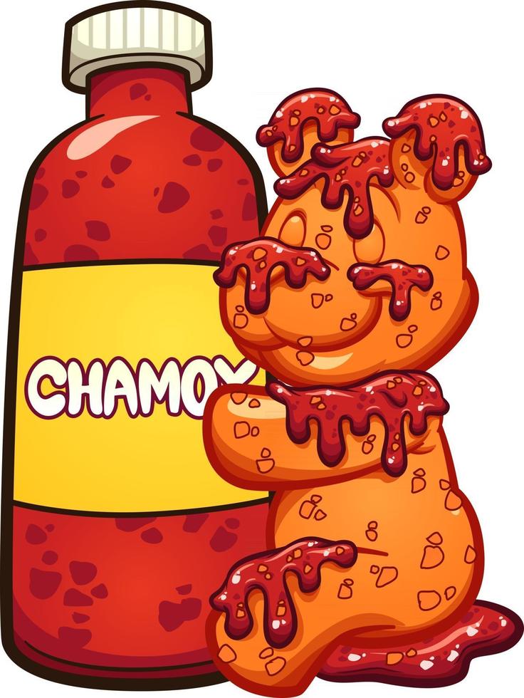 osito de goma chamoy vector