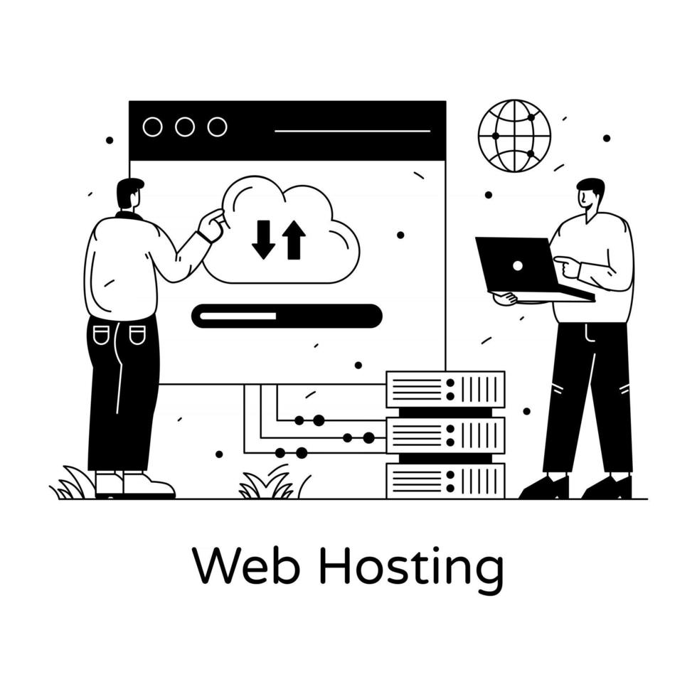 Web Hosting and Storage vector