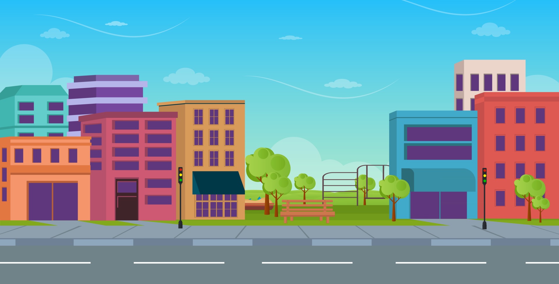 Introduce 83+ imagen city background vector - Thpthoanghoatham.edu.vn