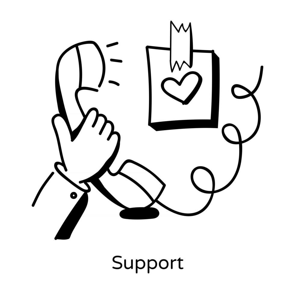 Support and Customer Helpline vector