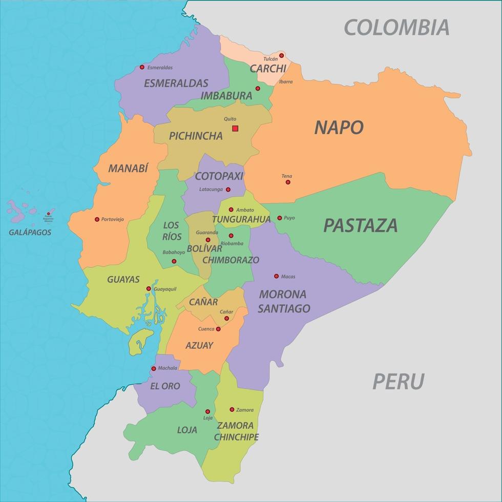 Map of Ecuador vector