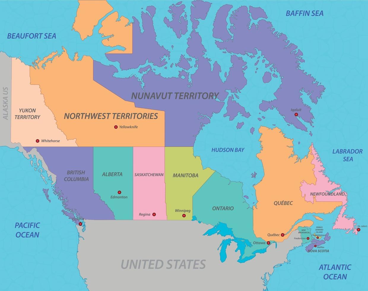 Map of Canada vector