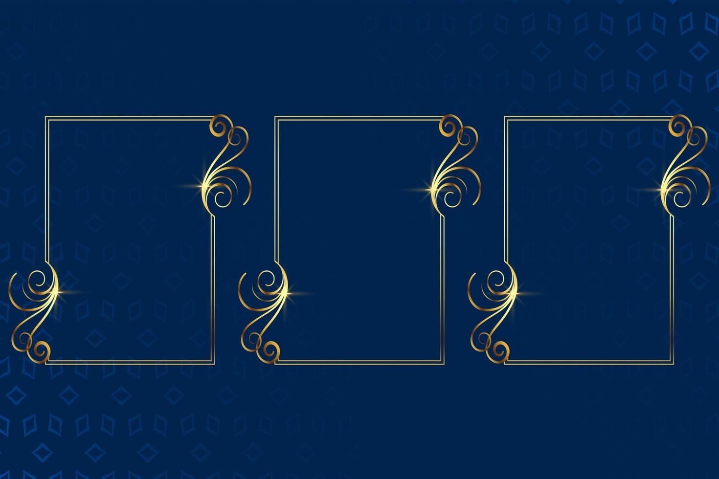 beautiful golden floral decoration frame background design vector