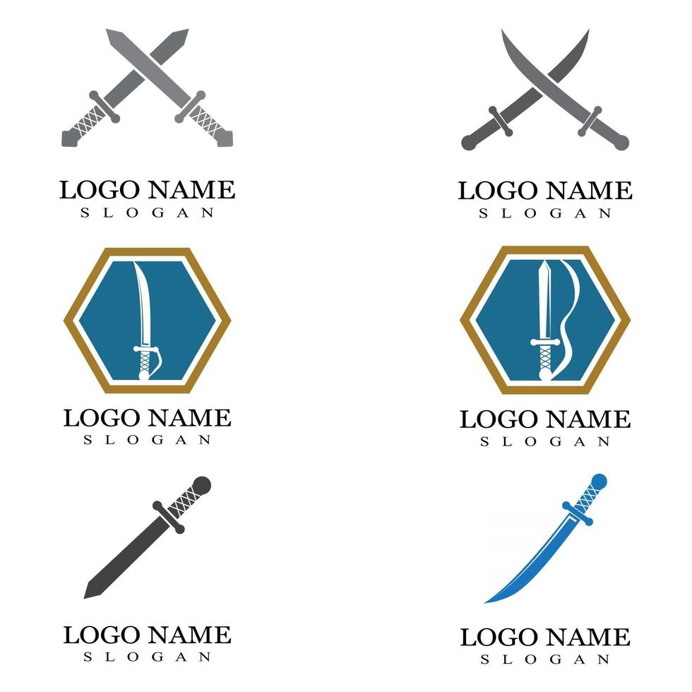 Sword illustration logo vector flat design