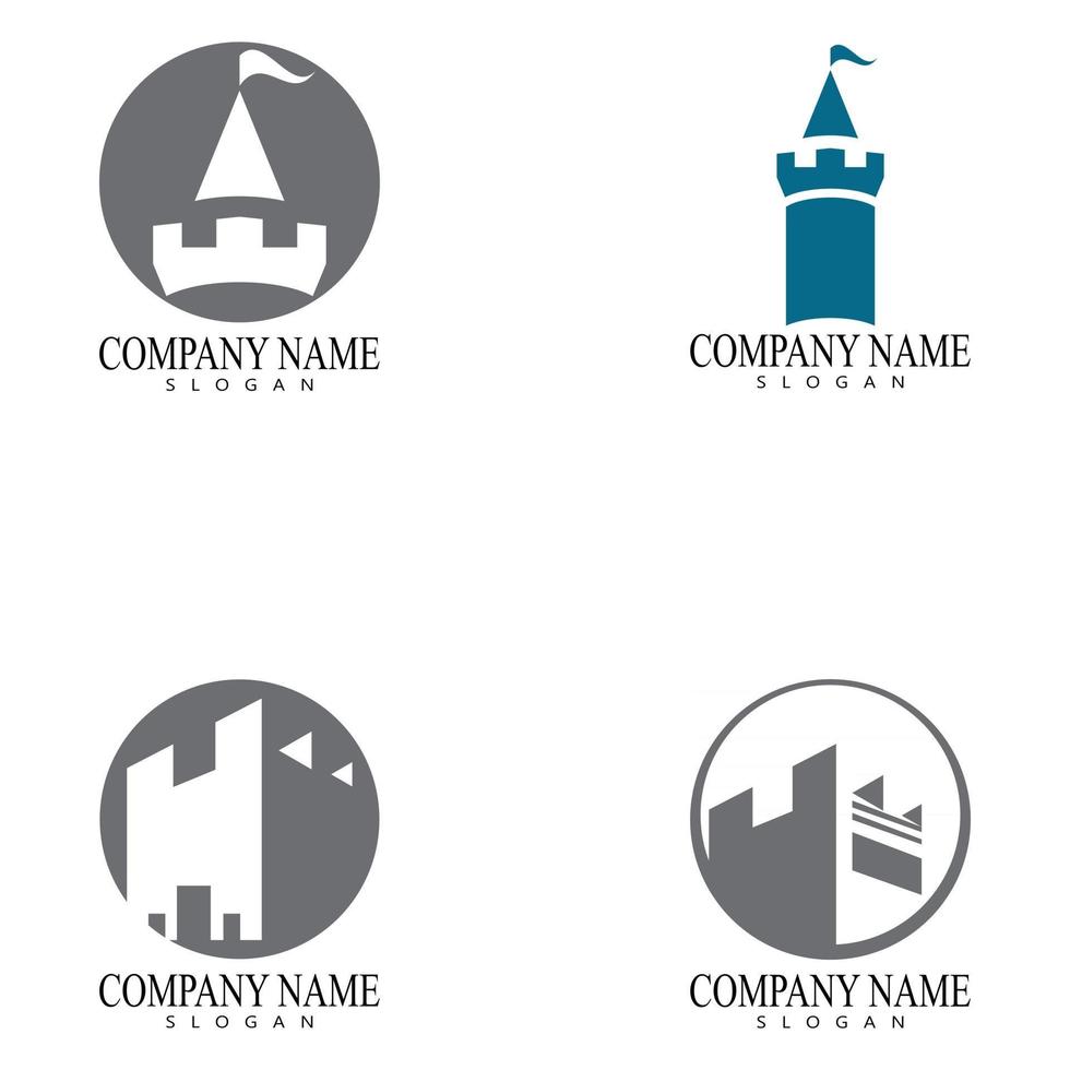 castle logo vector template illustration