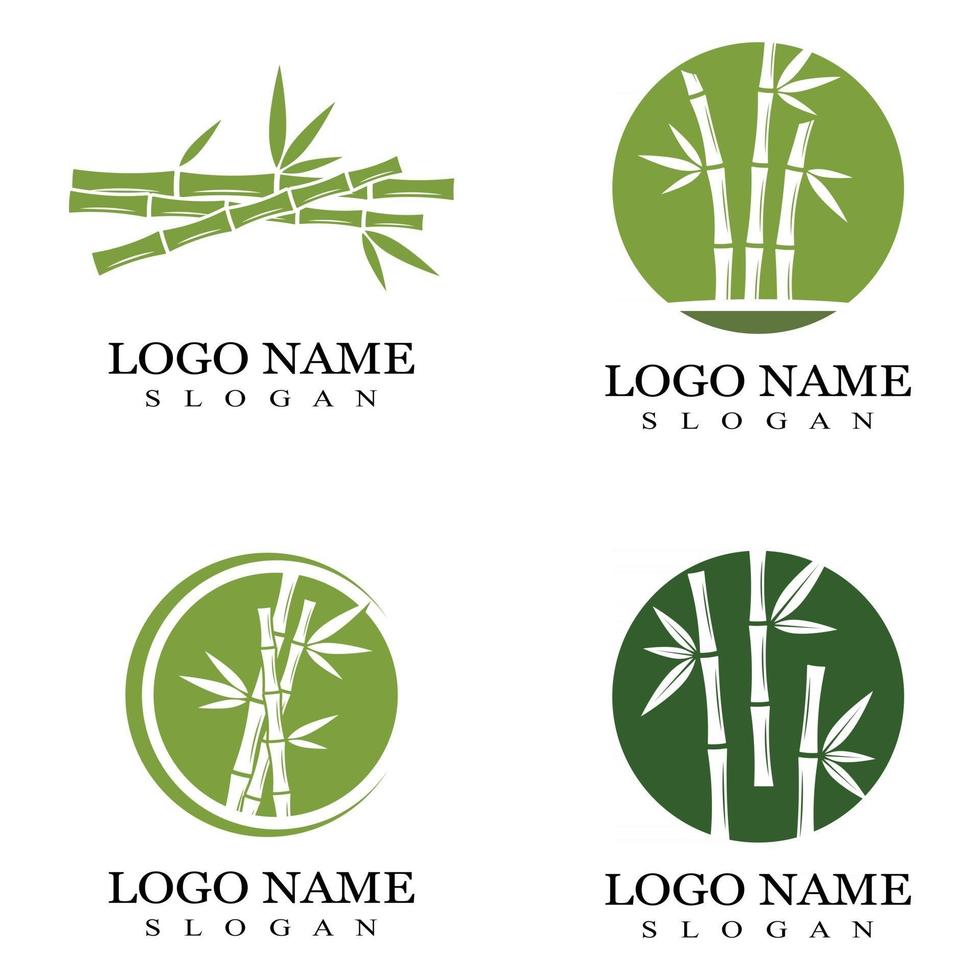 Bamboo Logo Template vector icon illustration design