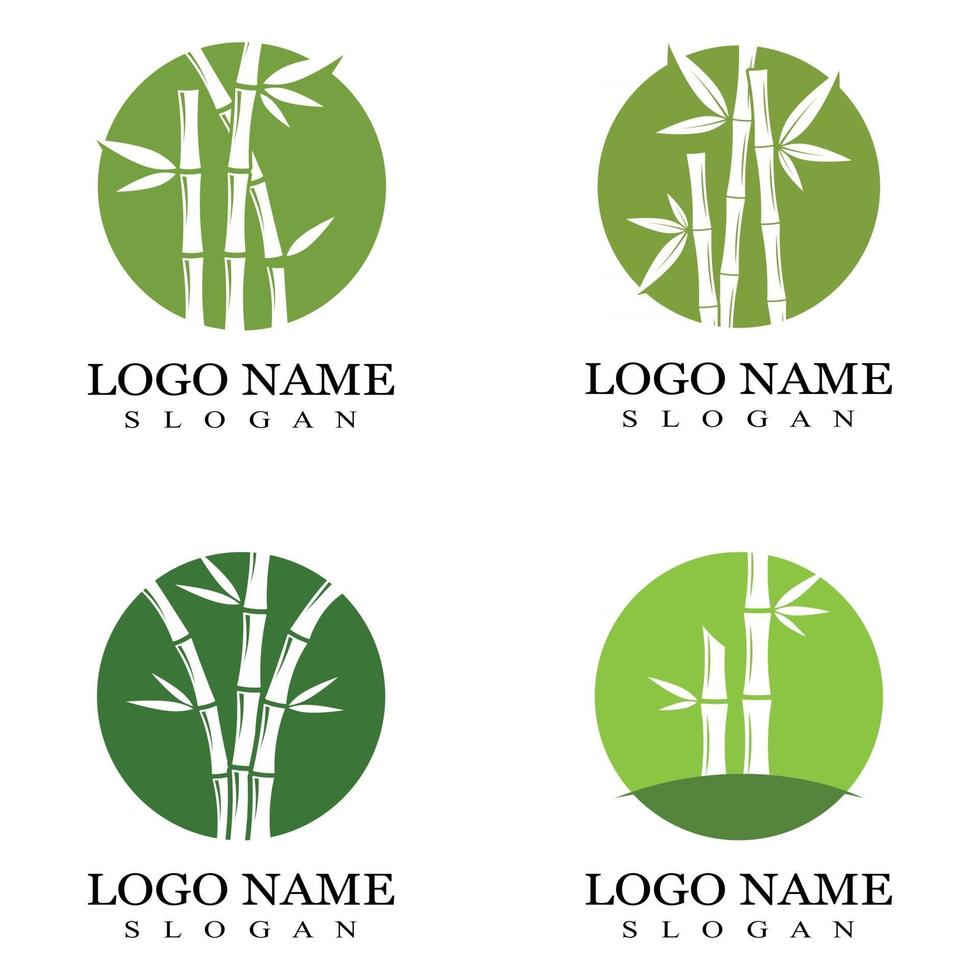 Bamboo Logo Template vector icon illustration design