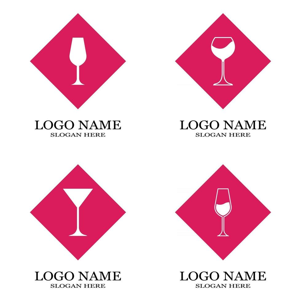 wine glass icon vector illustration template