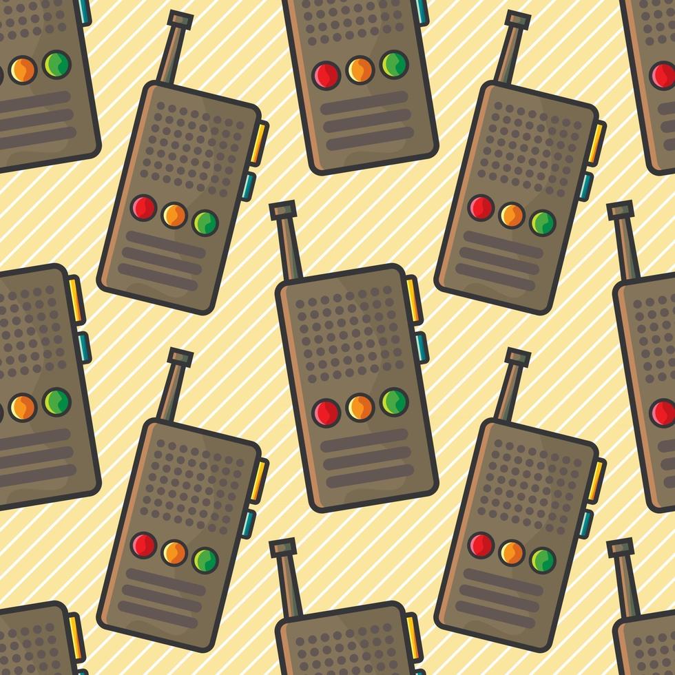 walkie talkie seamless pattern illustration vector