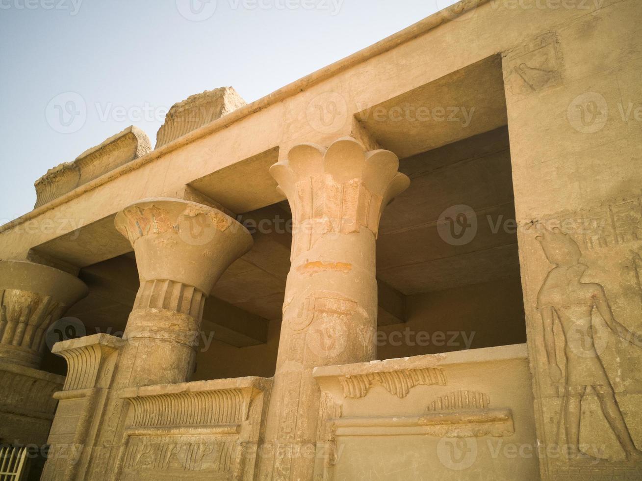 Ancient tomb columbed entrance facade photo