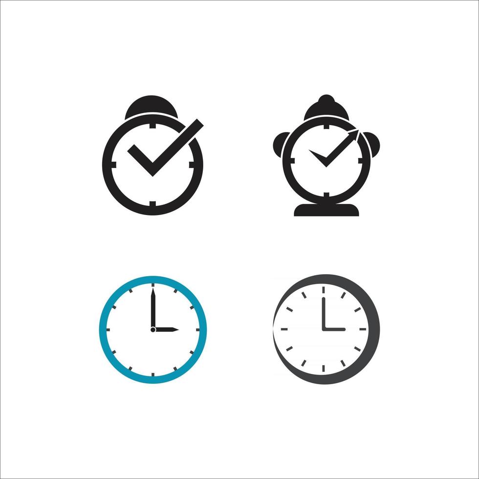 clock logo icon vector