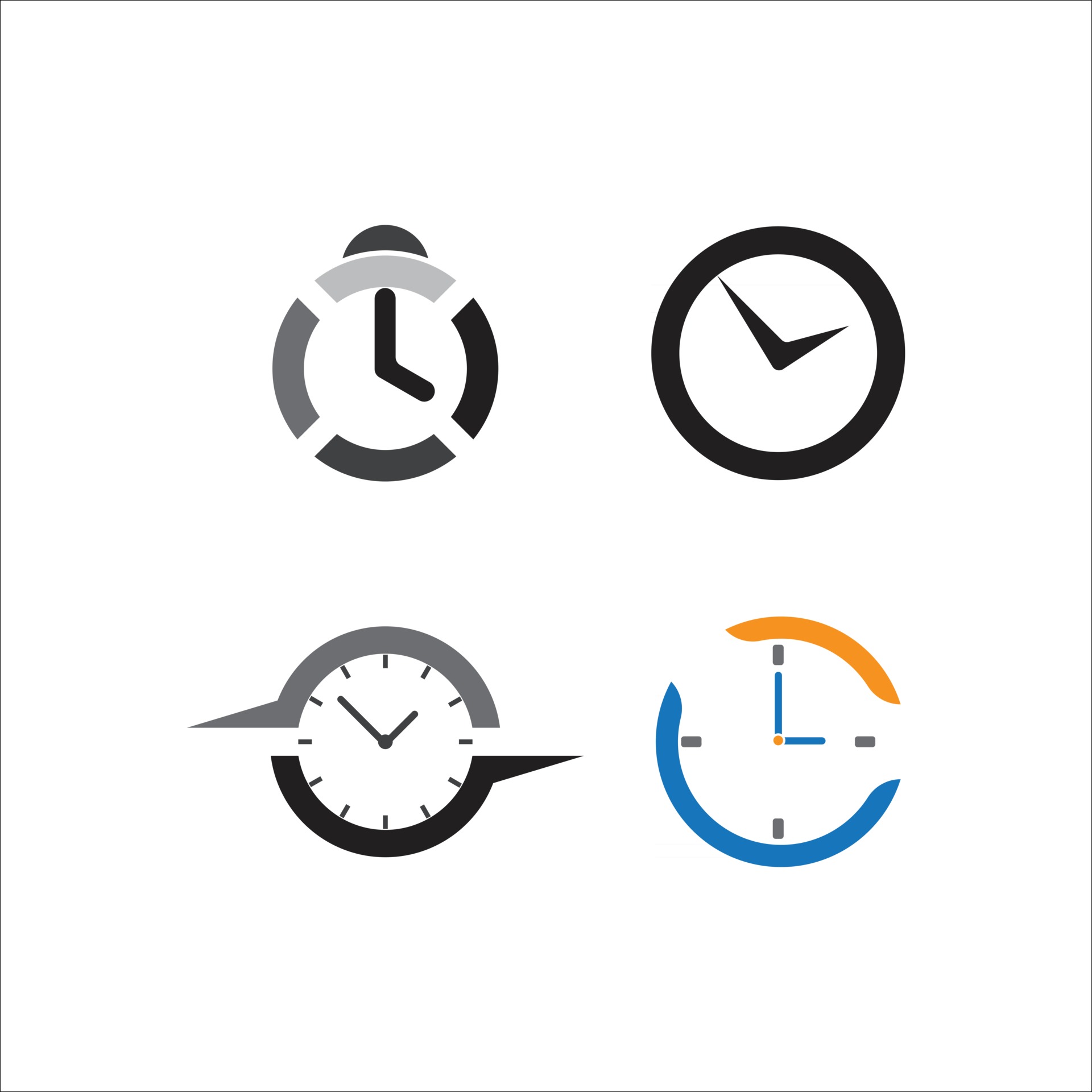 clock logo icon 2812386 Vector Art at Vecteezy