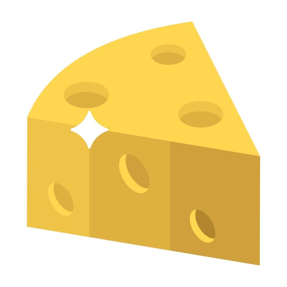 Cheese Slice Elements vector