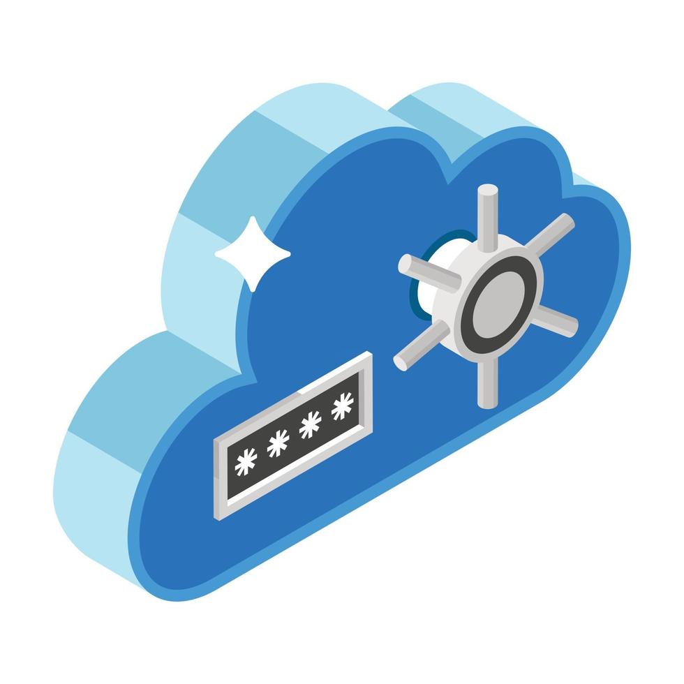 Cloud Security Elements vector