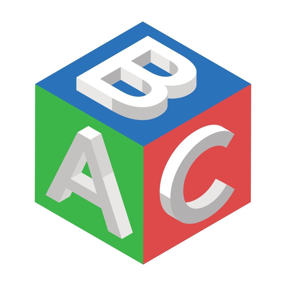 conceptos de bloques abc vector