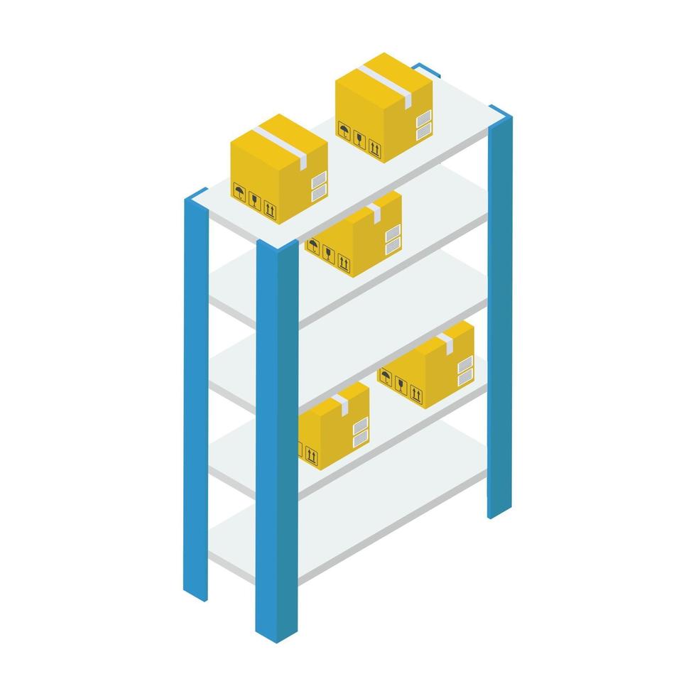 Warehouse Racks Concepts vector