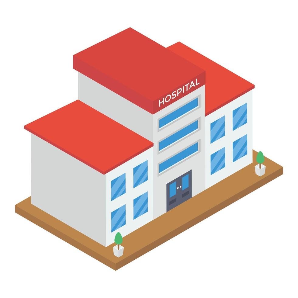 Hospital Building Concepts vector