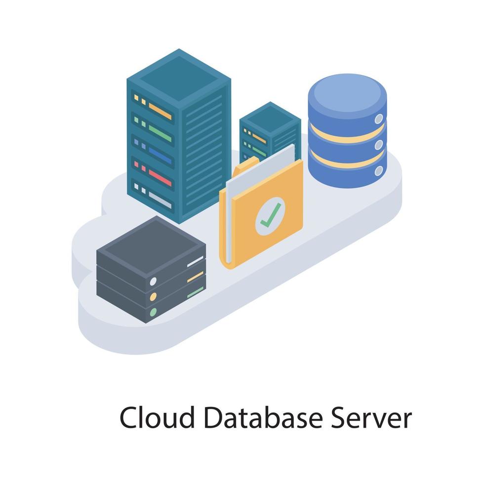 Cloud Database Server vector