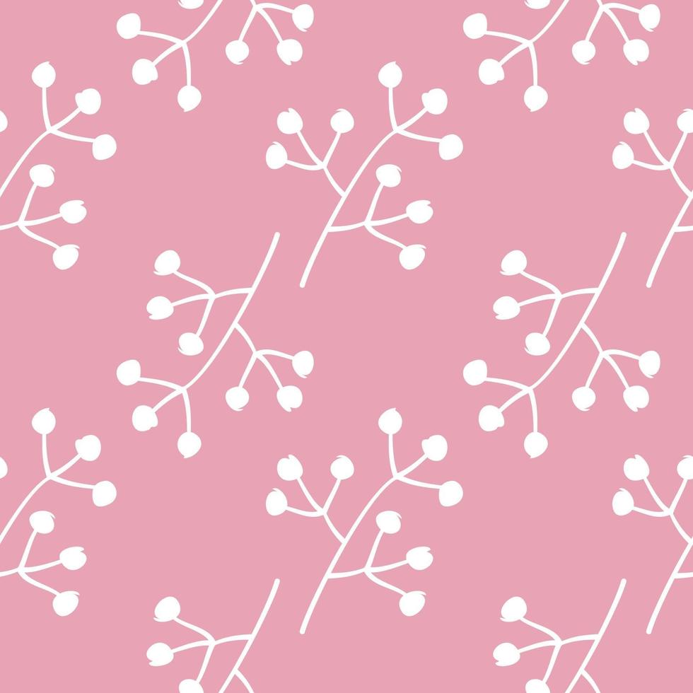 Cute Simple Flora Seamless Pattern vector
