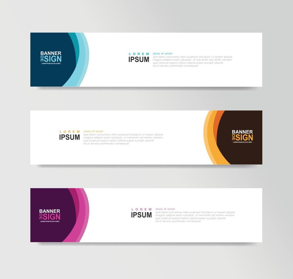 Vector Abstract Banner Design Web Template