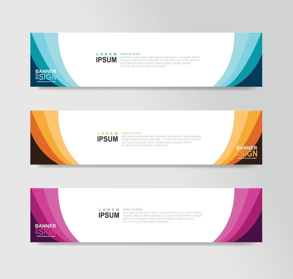 Vector Abstract Banner Design Web Template