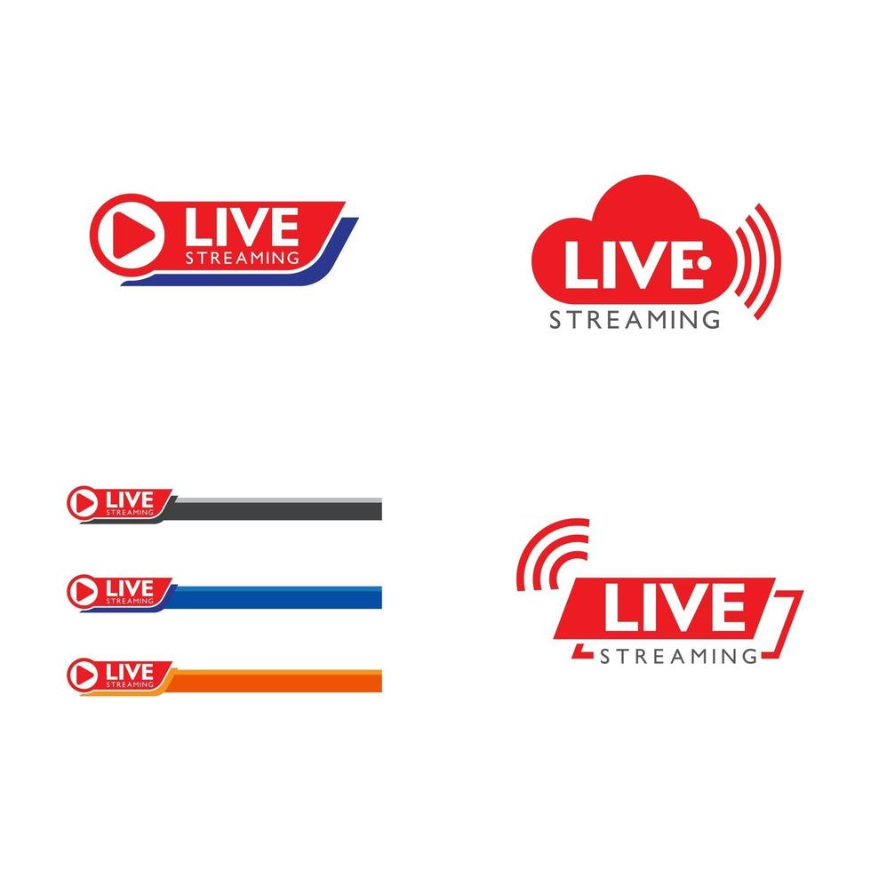 Live stream logo design. Vector illustration