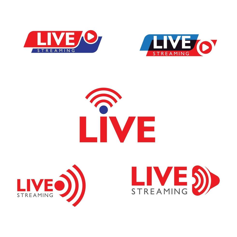 Live stream logo design. Vector illustration