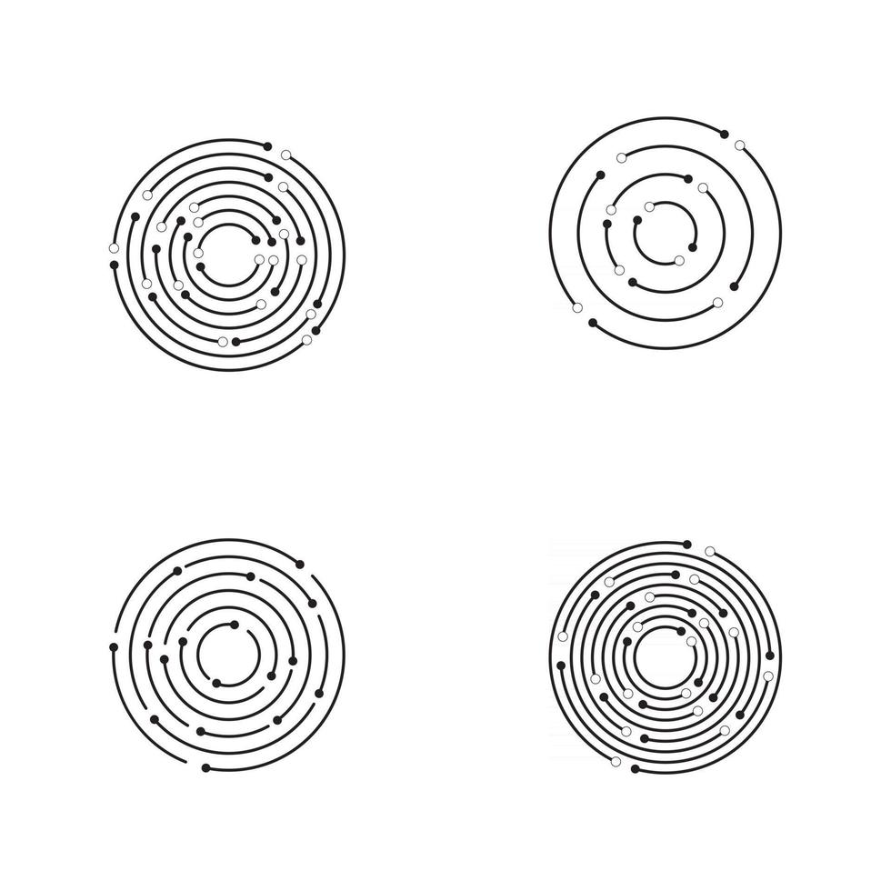 vector de plantilla de logotipo de circuito