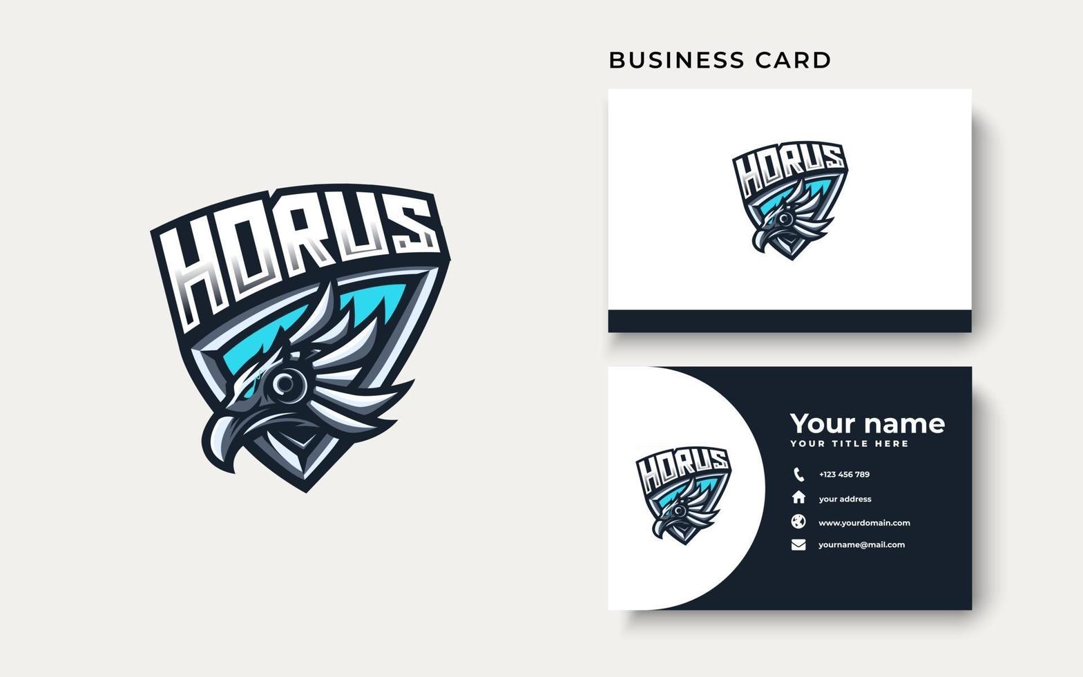 Horus esport gaming mascot logo template for streamer team. esport logo design with modern illustration concept style for badge, emblem and tshirt printing vector