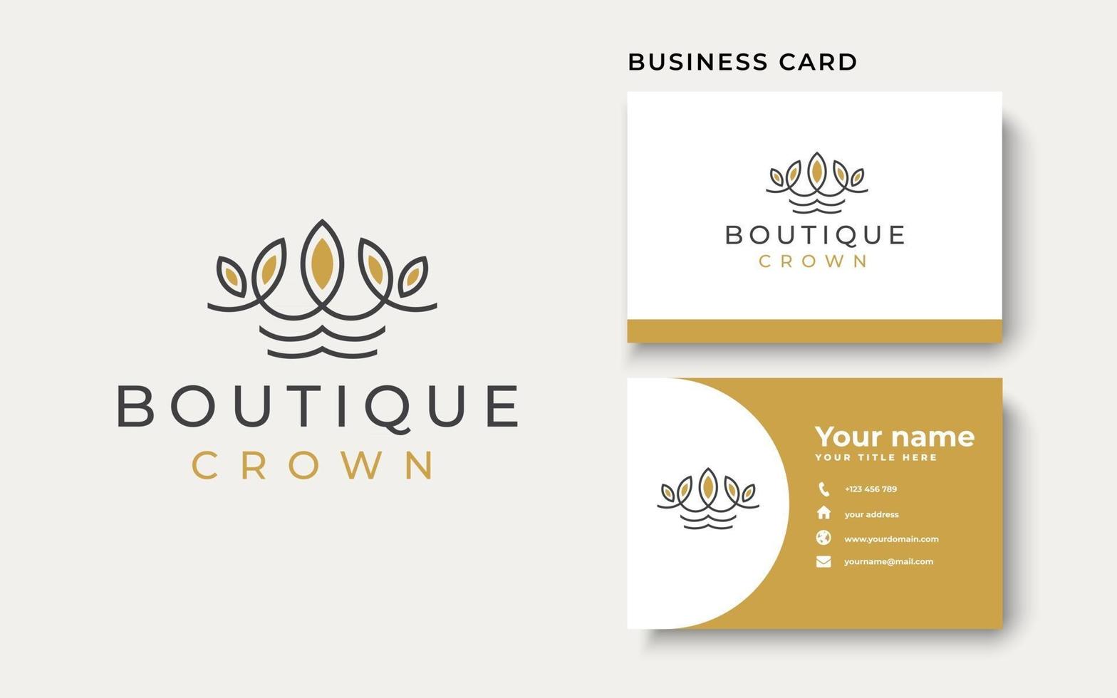 Crown Floral Logo Template Logo Template. Vector Illustration