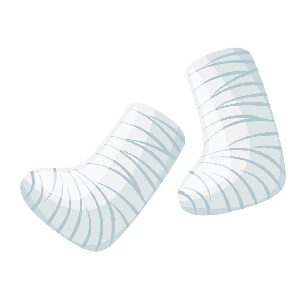 broken legs medical cast vector