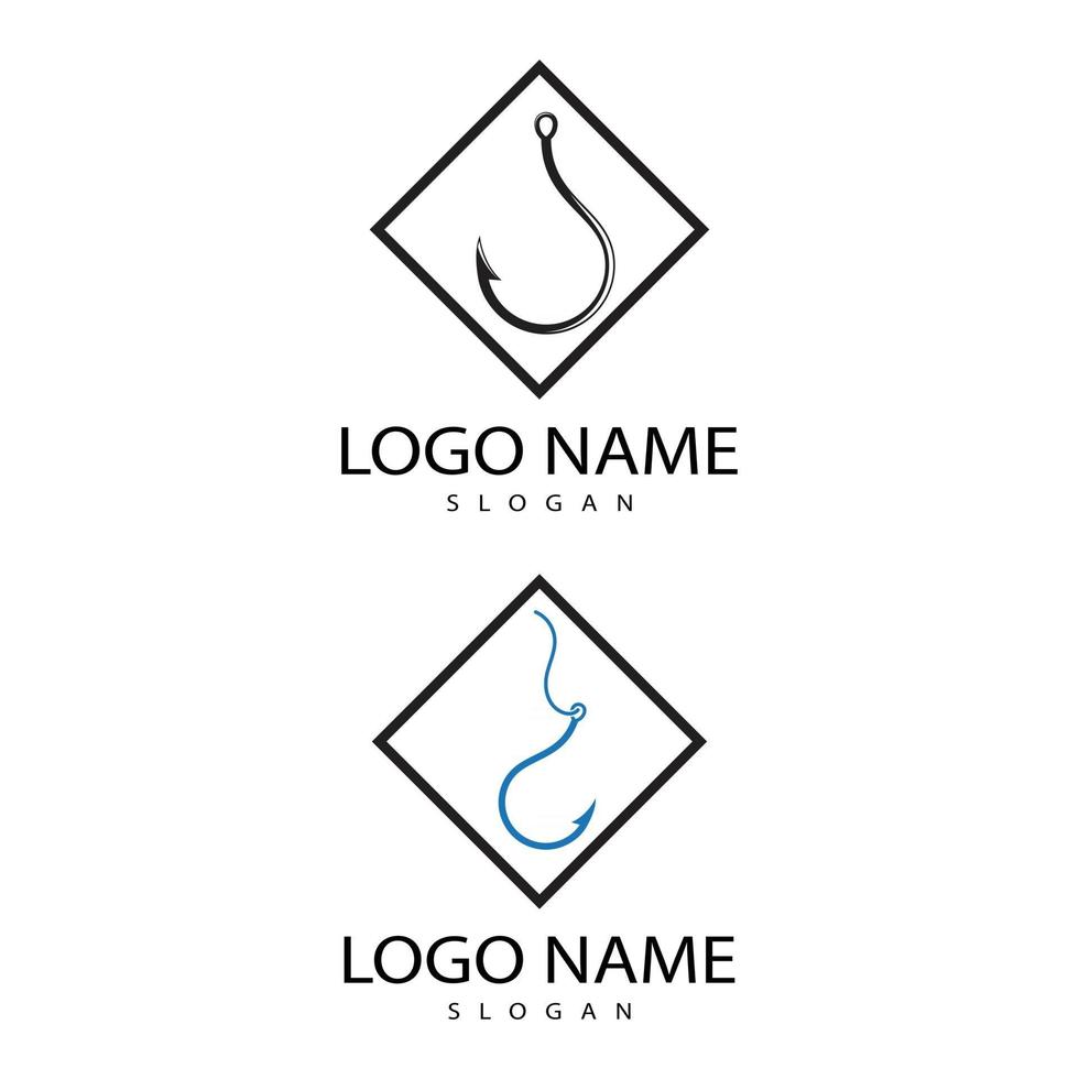 Fishing hook icon design template vector illustration