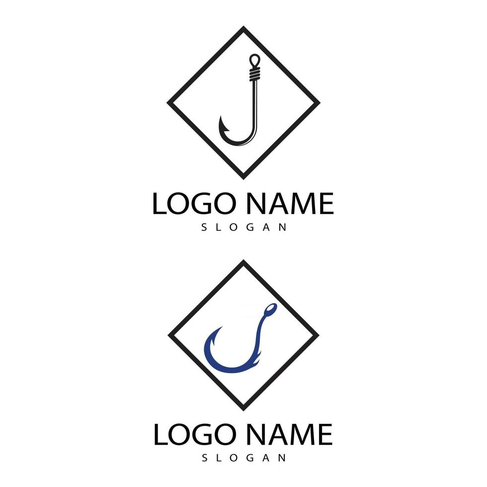 Fishing hook icon design template vector illustration