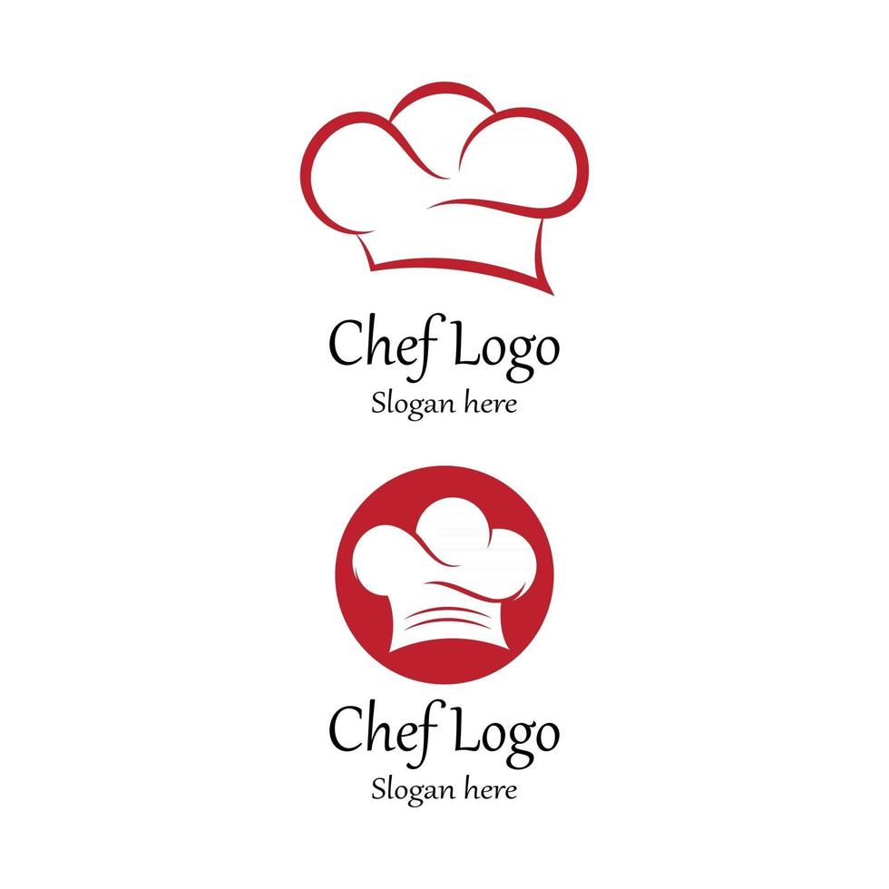 hat chef logo template vector illustration