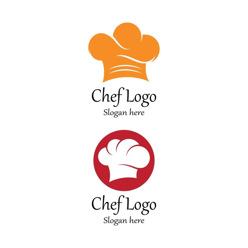 hat chef logo template vector illustration