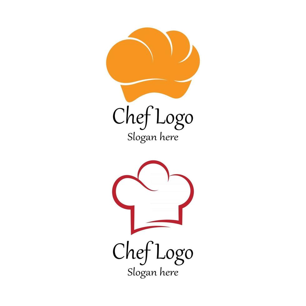 hat chef logo template vector illustration