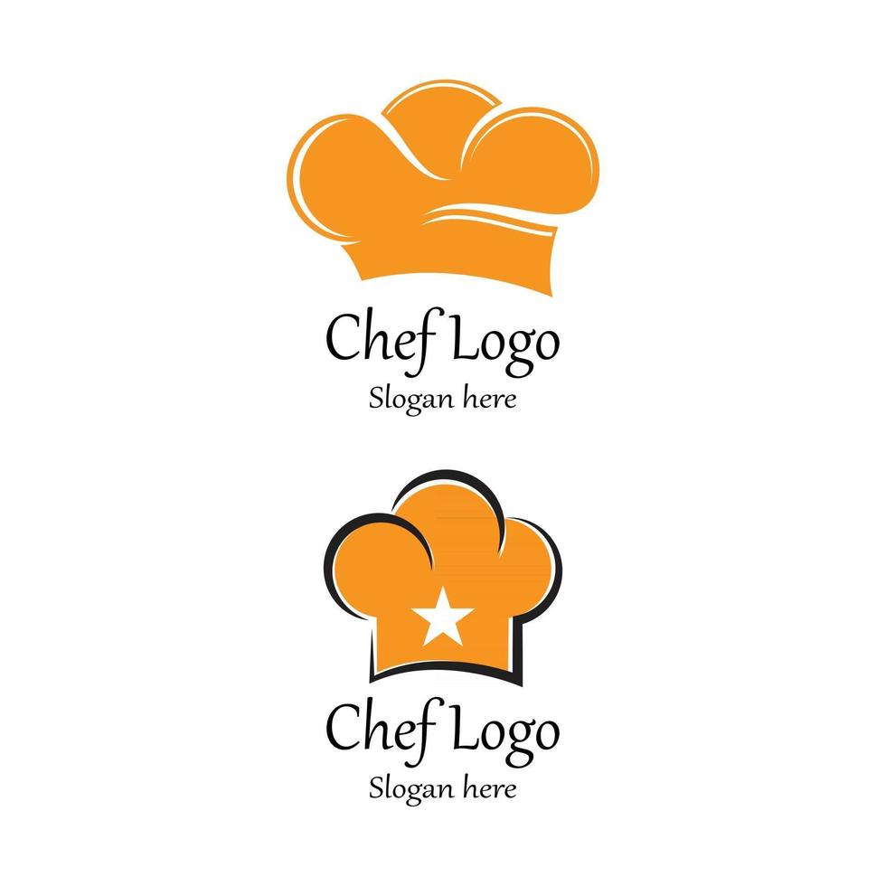 hat chef logo template vector illustration