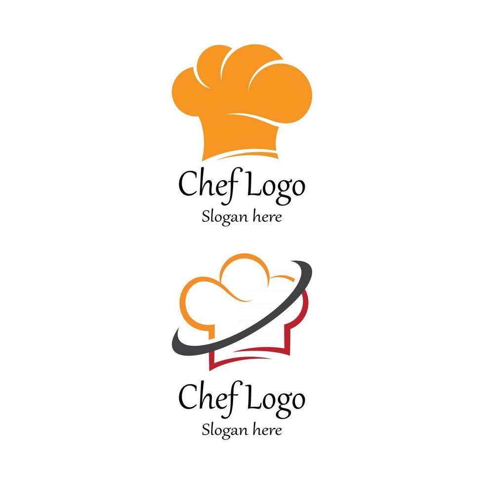 hat chef logo template vector illustration