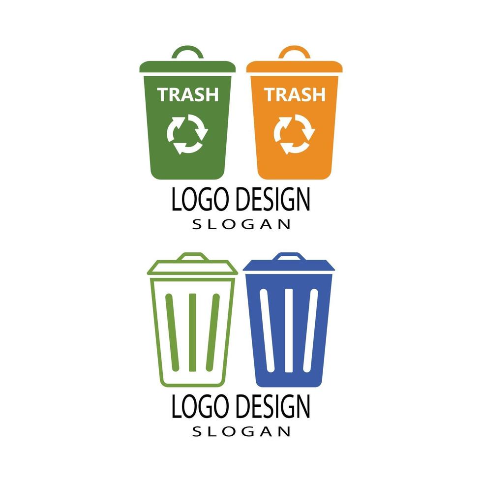 trash can icon vector design template and symbol