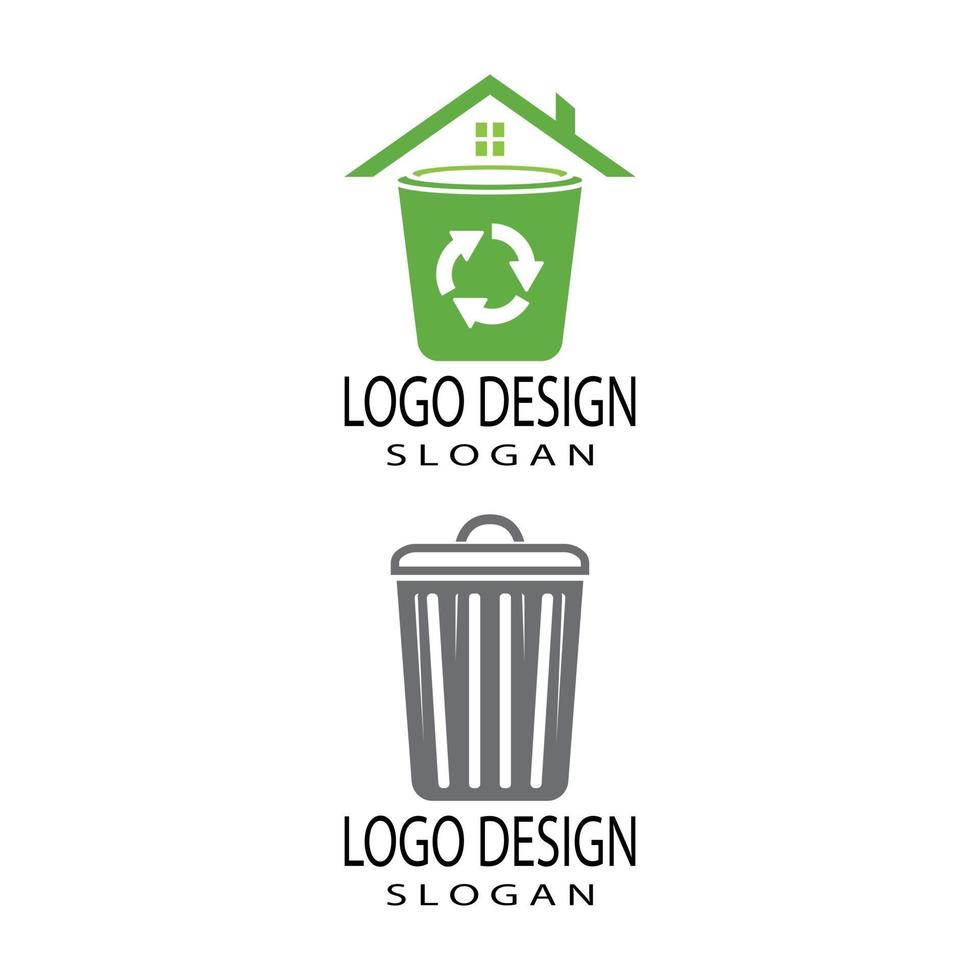 trash can icon vector design template and symbol