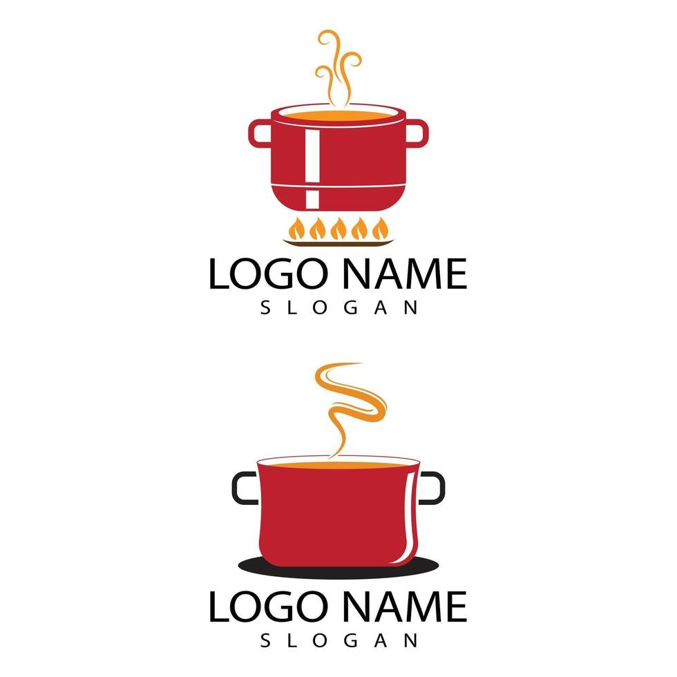 Saucepan Icon Logo Vector template and Symbol