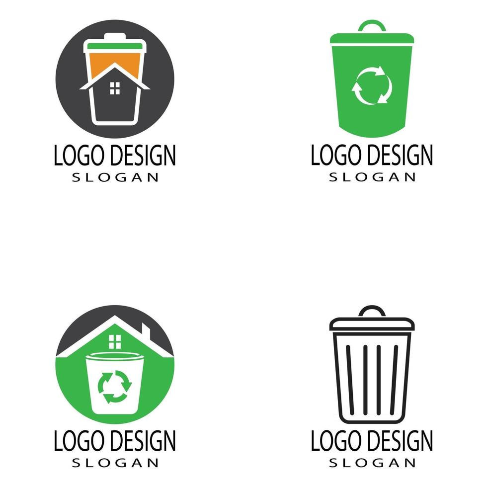 trash can icon vector design template and symbol