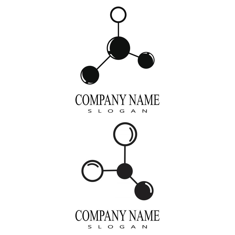 Molecule symbol logo template vector illustration design
