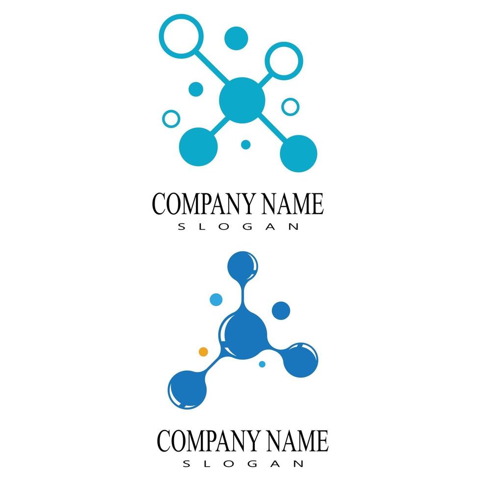 Molecule symbol logo template vector illustration design