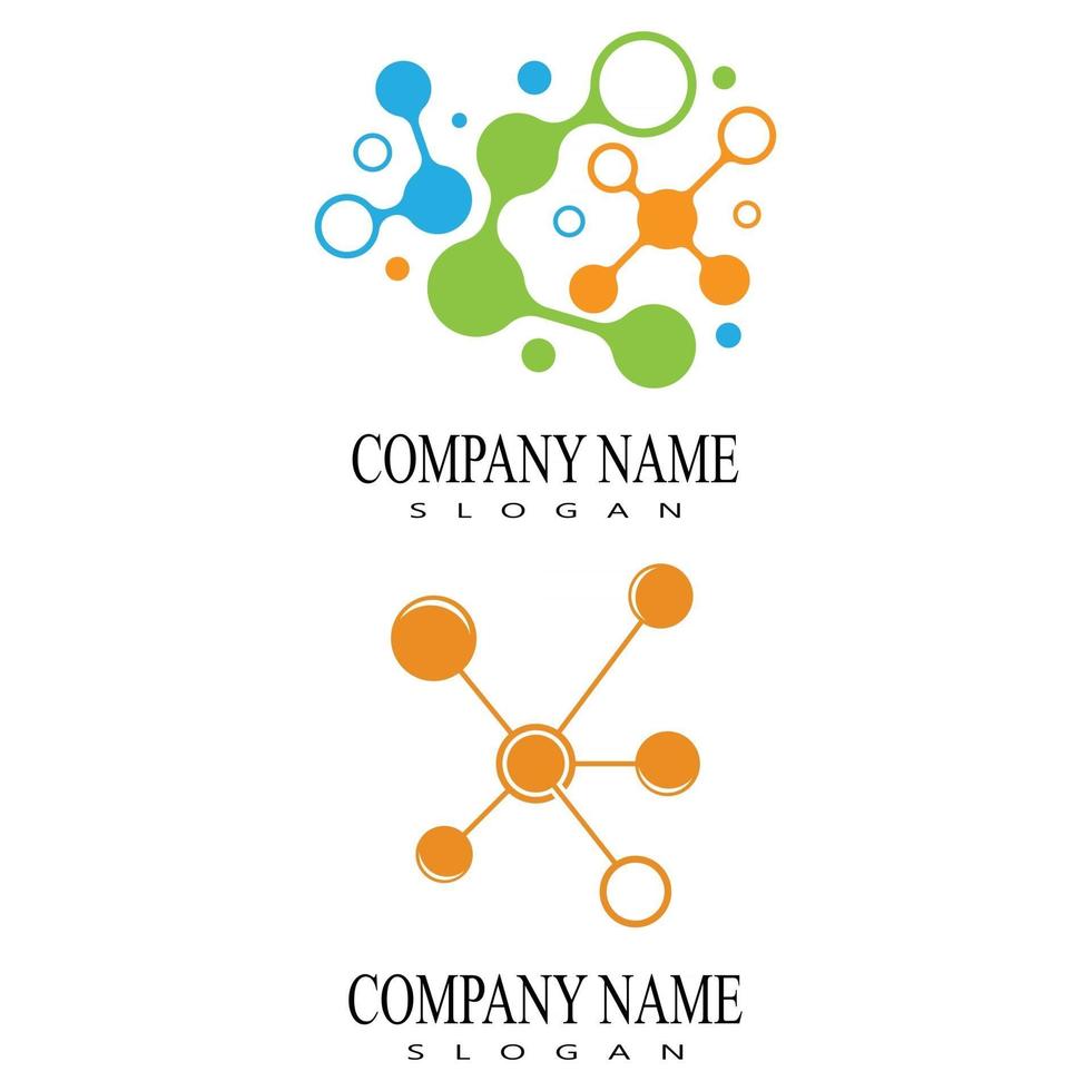 Molecule symbol logo template vector illustration design