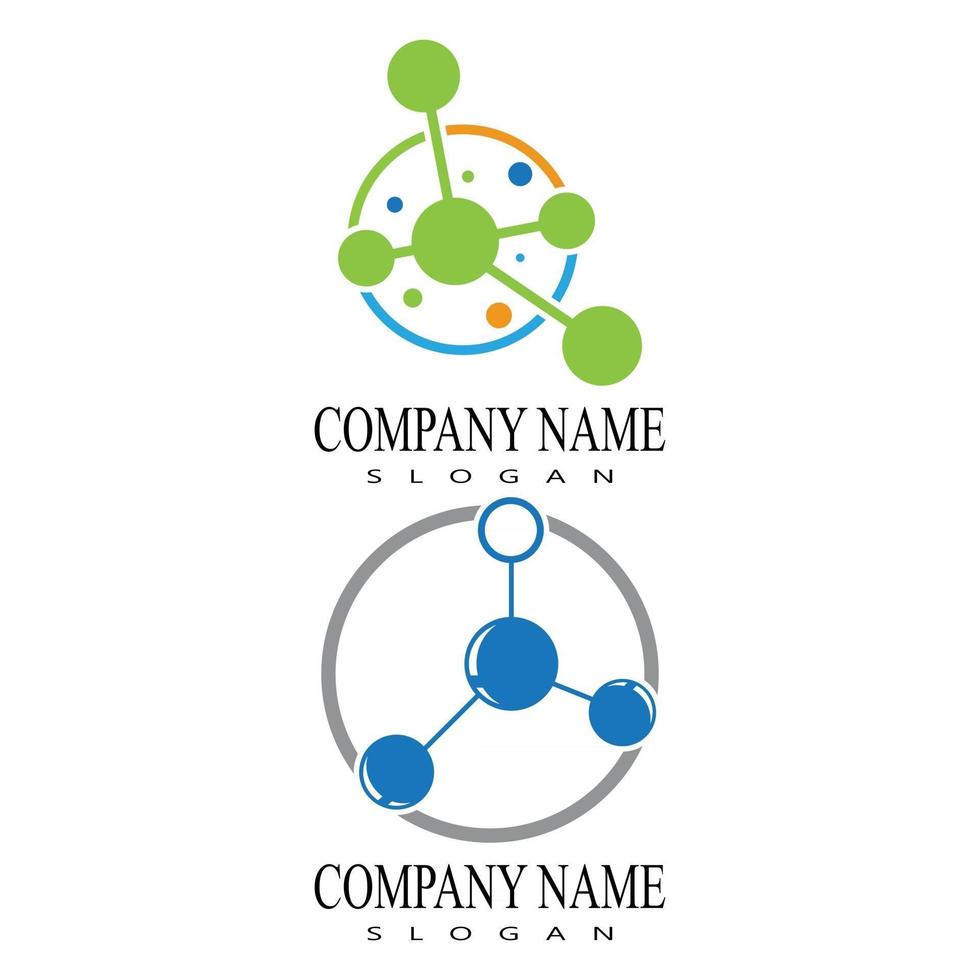 Molecule symbol logo template vector illustration design